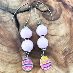 🆕Easter Egg Dangle Earrings- Hand Painted